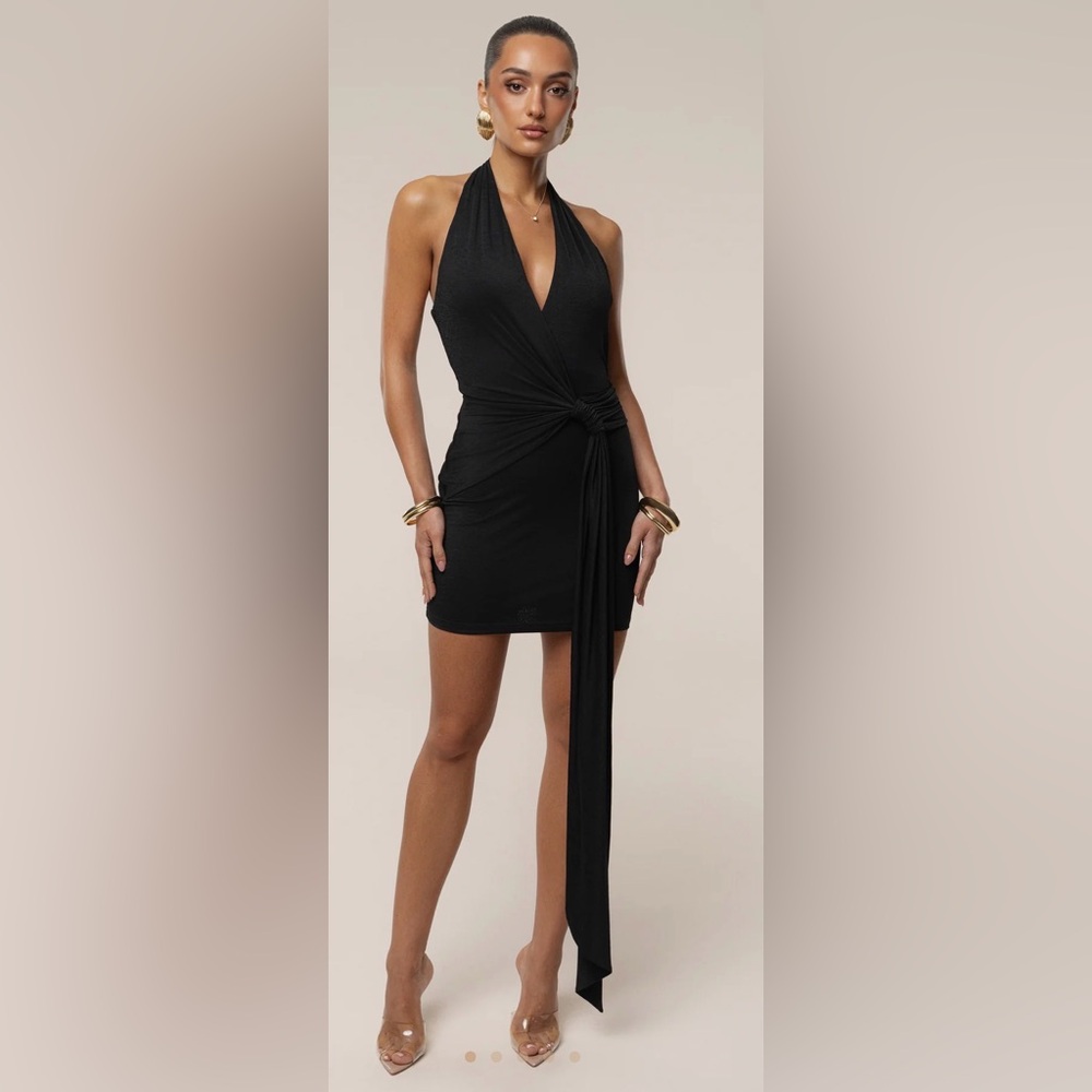 NWT JLUX LABEL Black Sundown Mini Dress XS